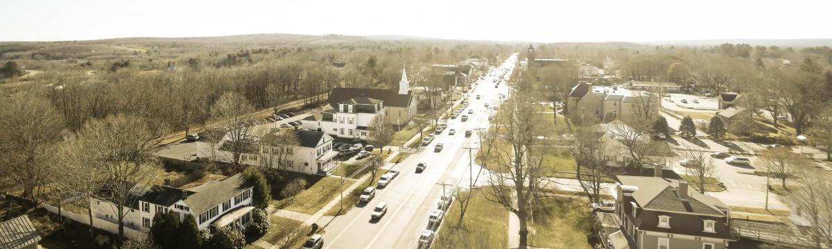 Sepia Tone Photo of a Stretch of Road in Oxford