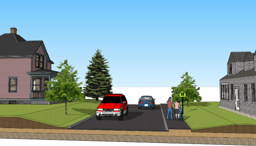 Fremont St Proposed Rendering with Sidewalks