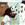 Woman Looking Into the Mouth of a Fire Dalmatian Mascot Character