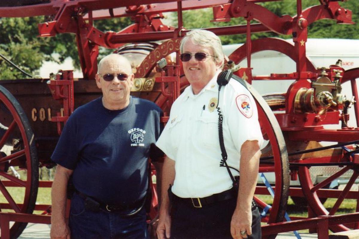 Senior Firefighters Take a Picture Together