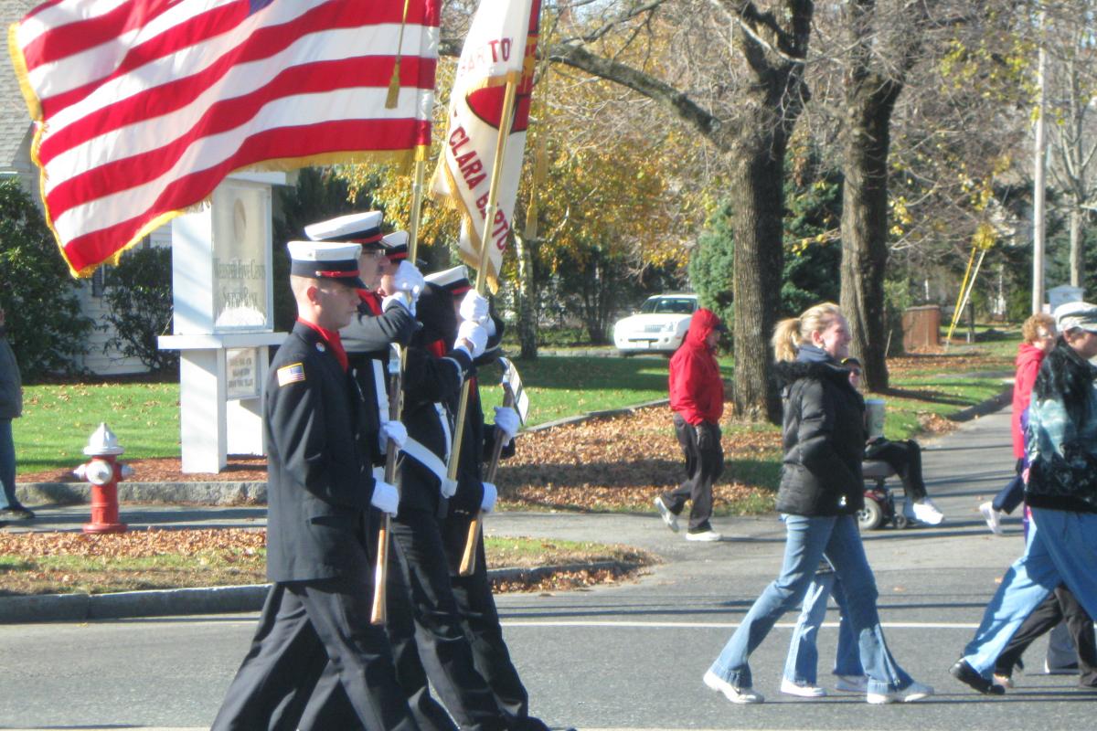 Honor Guard Marching in a Parade